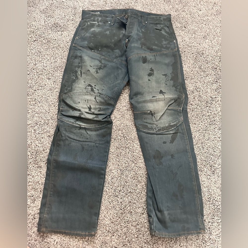 G-Star Men's Slim Fit Distressed Jeans